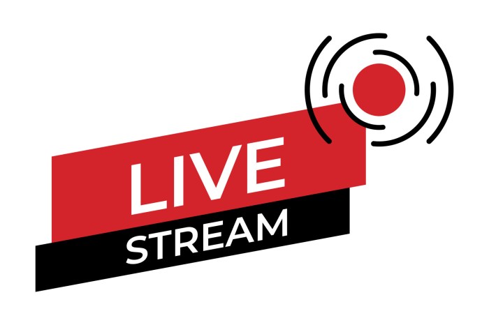 Live stream symbol icon. Online stream sign. Flat simple design. Vector ... Live stream symbol icon. Online stream sign. Flat simple design. Vector ...